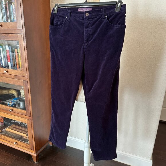 GLORIA VANDERBILT Purple Corduroy Jeans - 14 - Picture 3 of 7